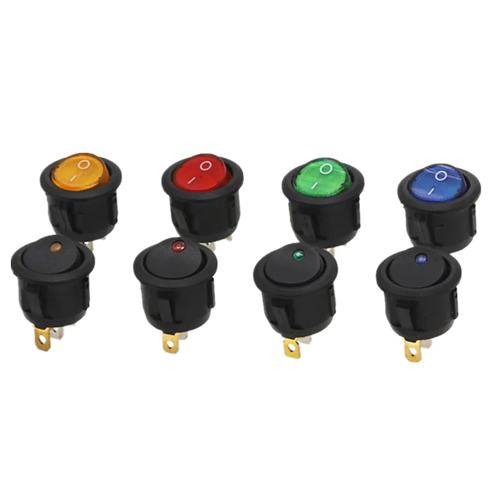 Вкл/Выкл Круглый тумблер Точечный светильник Светодиодная подсветка для