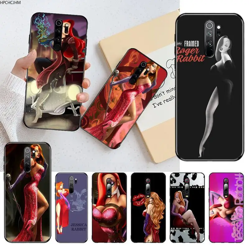 Красивый мягкий черный чехол с изображением кролика Джессики для телефона Redmi Note