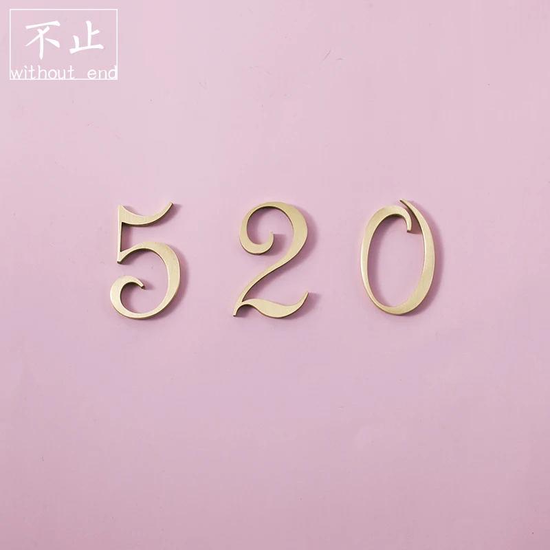 2020 новый домашний декоративный вывеска медный номер двери латунный цифровой