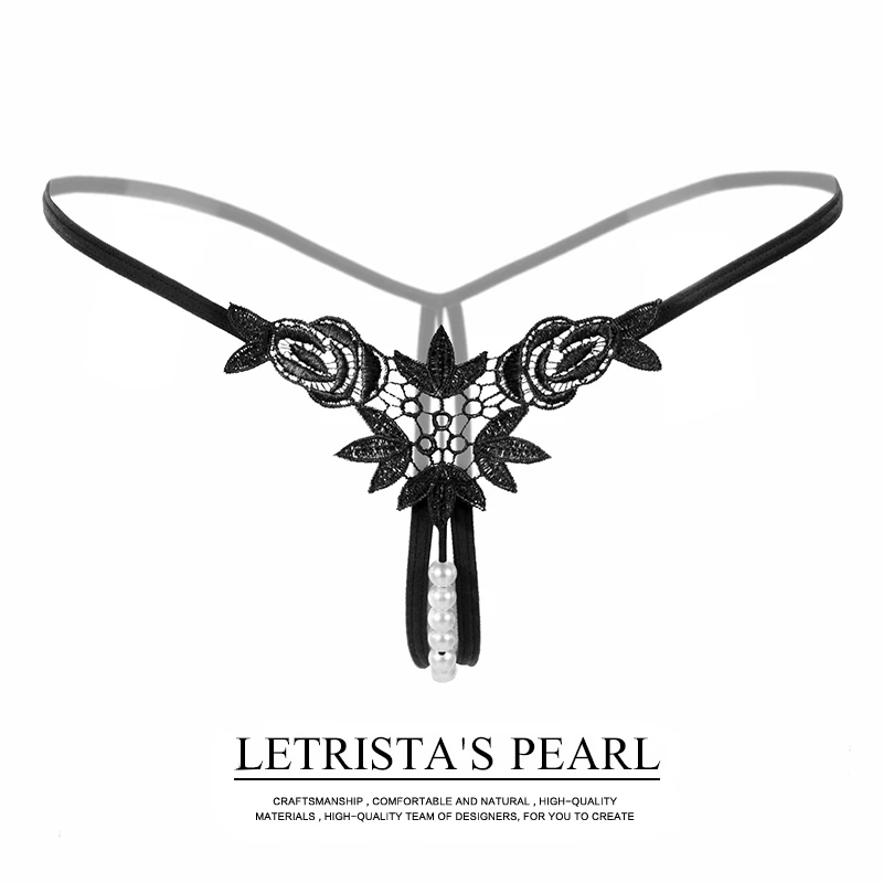 T брюки вышитые трехмерные Веселые трусики жемчужные женские водорастворимые