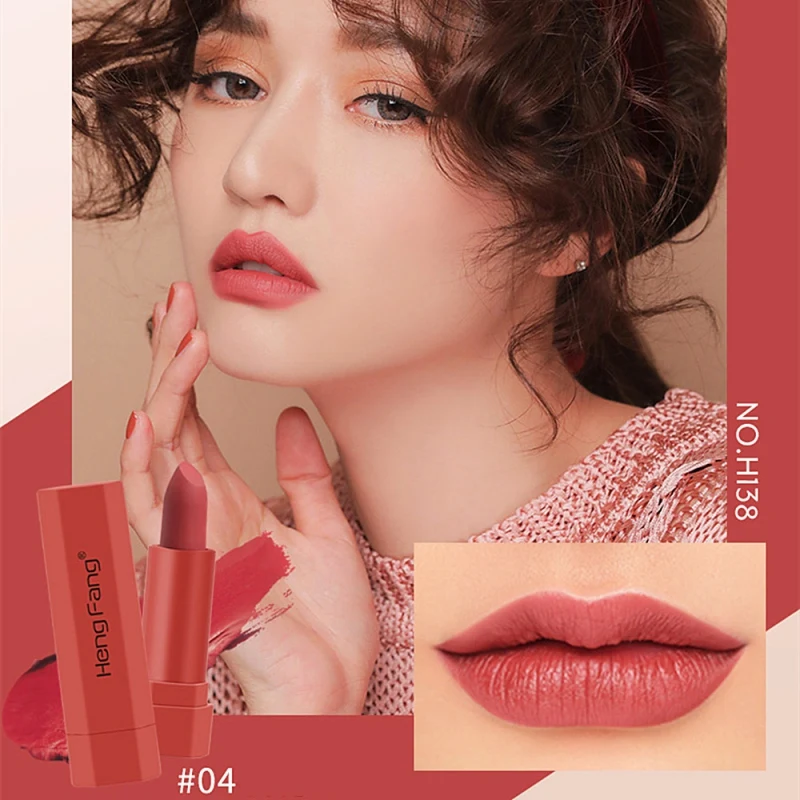 

6 pcs Matte Lipstick Set New Long Lasting Waterproof Non-stick Cup Easy To Color Lipstick Kit Lip Makeup Set