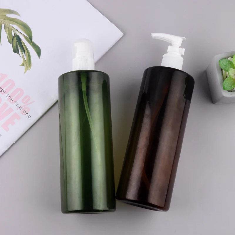 5 шт./лот 500 мл красочная пластиковая бутылка для косметики насос масляного