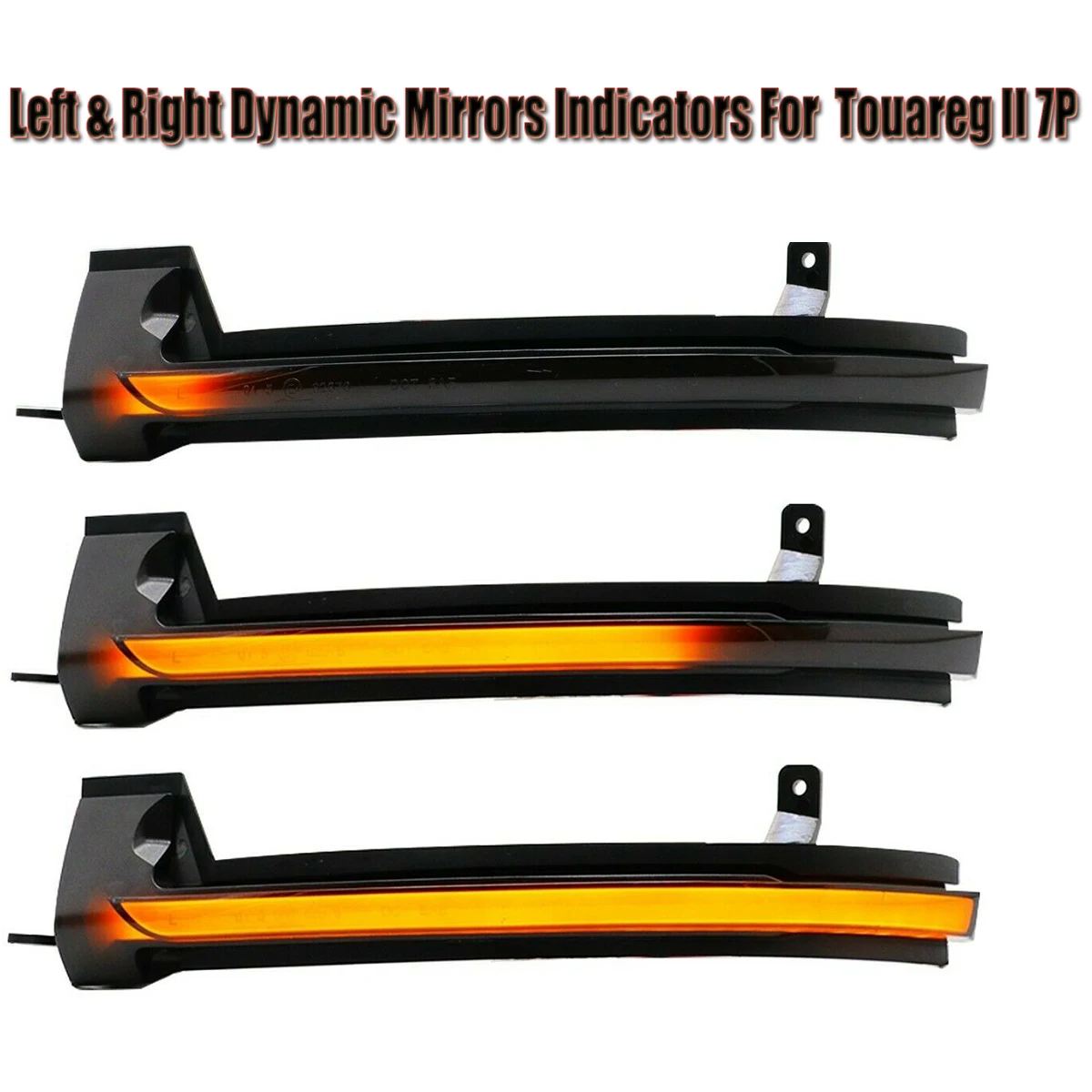 

Pair Led Side Wing Mirrors Dynamic Turn Signal Light Indicator Blinker Repeater Lamp For VW Touareg Mk2 II 7P 5 6