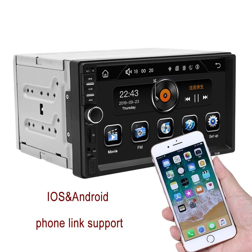 Carsanbo 7 дюймов Автомобильный плеер Авто 2din Поддержка Bluetooth Зеркало Ссылка FM Радио