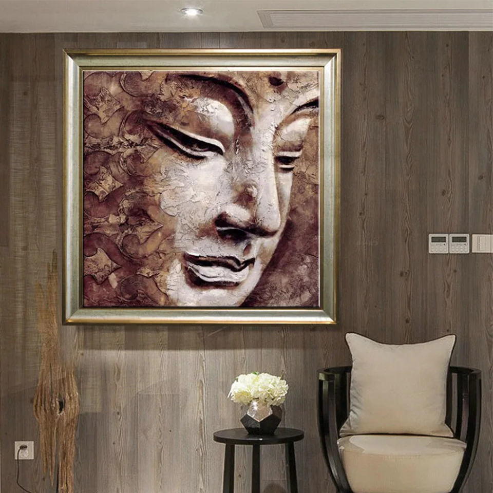 100% Full 5D Diy Daimond Painting &quot Buddha&quot 3D Diamond Round Rhinestones Diamant Embroidery Religious Icon | Дом и сад