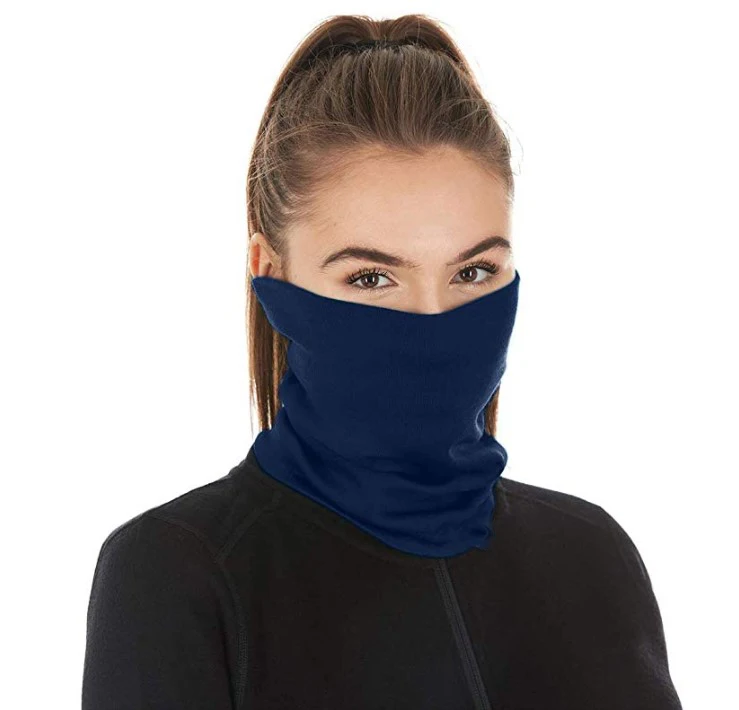 Fall Winter Unisex Merino Wool Ski Neck Gaiter Women Men Merino Wool Midweight Neck Gaiter Man Wool Ring Wrap 1 Layer Warm