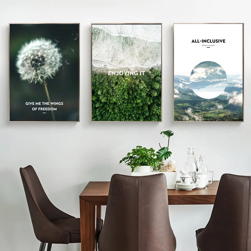 

Nordic Decortive Canvas Painting Dandelion Sea Prints Art Posters Prints Landscape Art Wall Pictures Living Room Unframed Poster