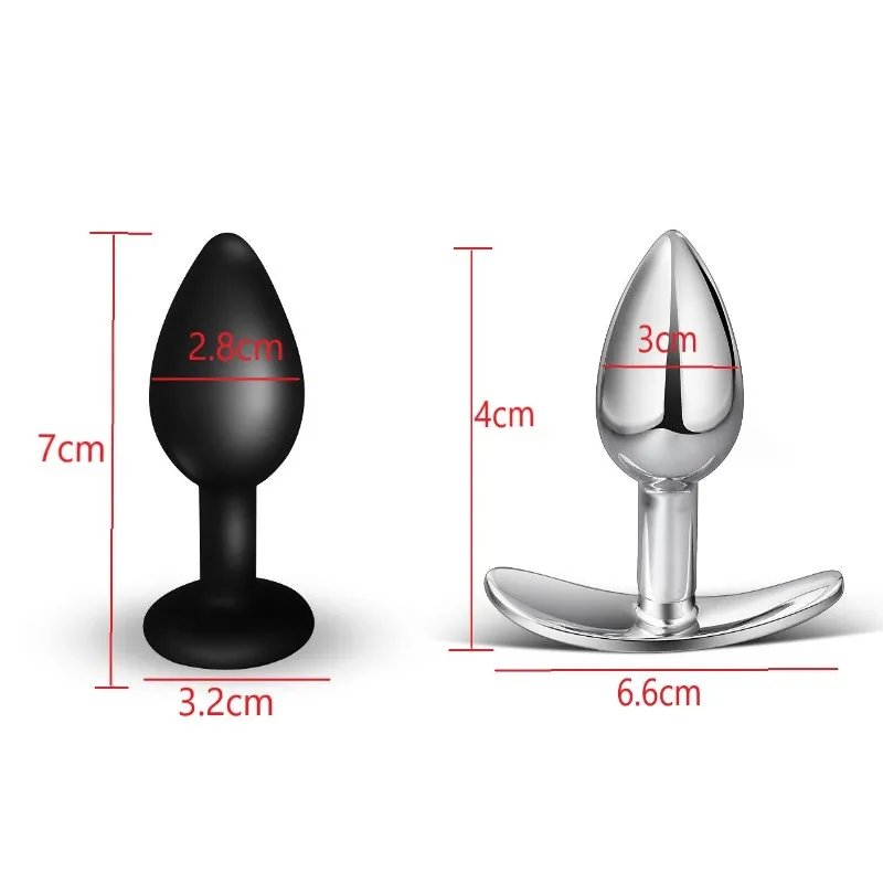 

Luminous light fox tail Metal silicone anal beads butt plug erotic gay BDSM cosplay party game insert Anus Sex toy for couple