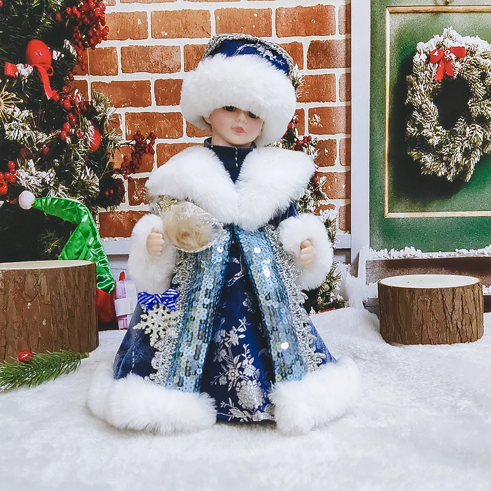 Милая стоячая кукла Санта Клауса рождественские украшения куклы подарок для