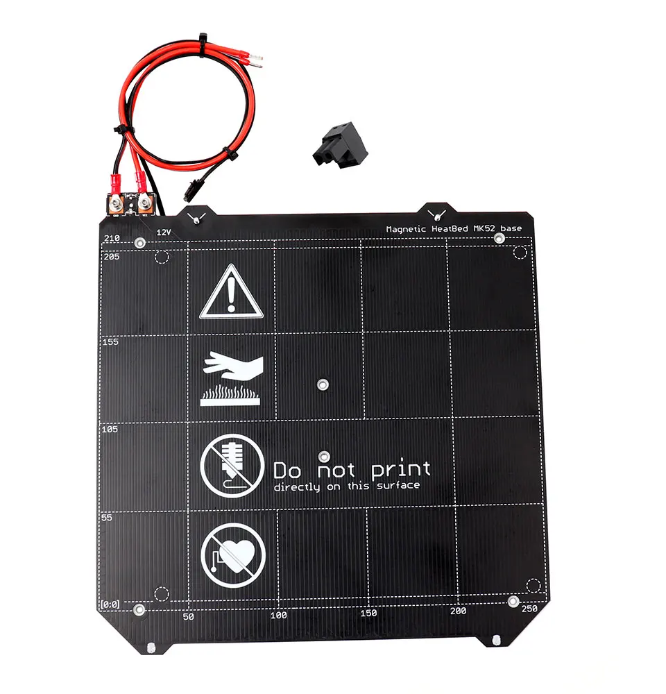 Prusa i3 MK2.5 3d принтер MK52 с подогревом 12V в собранном виде, N35UH магниты, кабель питания, Термистор, текстиль рукав mk2.5 радиатор