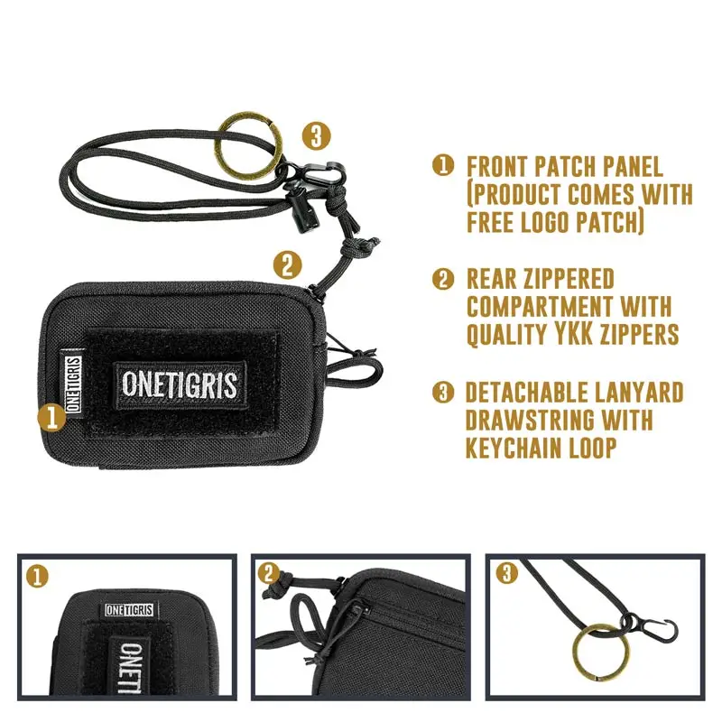 OneTigris EDC сумка Портативный кошелек для замены ключей ROC держатель для карт кошелек Дорожный комплект монета мини кошелек для ключей мешочек и слоты для карт