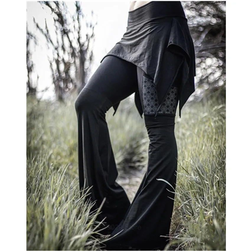 Брюки женские повседневные со шнуровкой брюки в стиле ретро средневекового