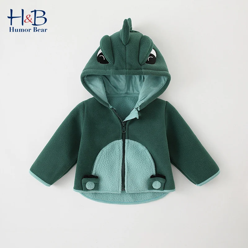 

Humor Bear Children Coat Spring Autumn Long Sleeve Zipper Cartoon Hooded Jacket Toddler Kids Outerwear Clothes for 1-5Y