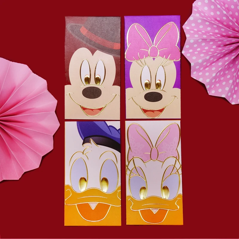 10 упаковок 60 шт длинный размер мультяшный Микки Минни крыса красный пакет 2020