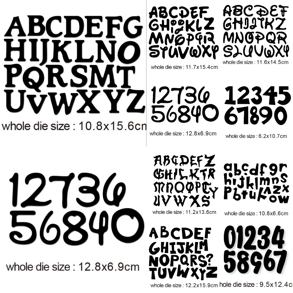 

Metal Cutting Dies alphabet letters numbers 2020 New Craft Stencils for DIY Scrapbooking Album Decorative Embossing Cards Making