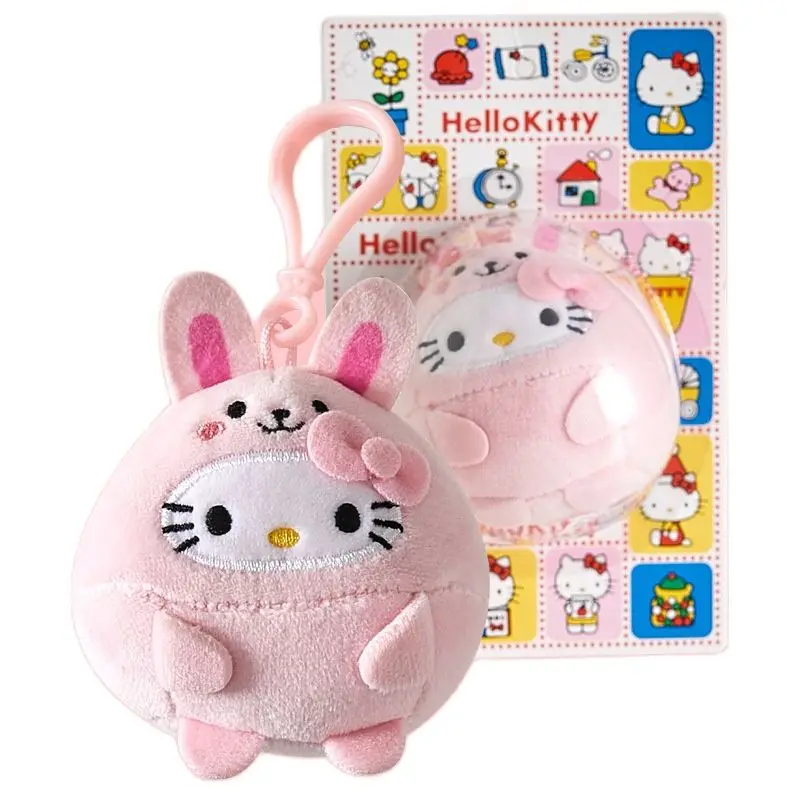10 см Kawaii Squshie Kitty Белый Аниме КТ Кот мультфильм Мягкие плюшевые сумки брелок кукла