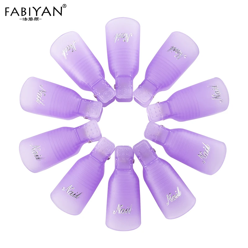 Plastic Purple 5 шт ногтей советы средство для снятия УФ гель-лака обертывание Силиконовый Эластичный замачиваемый колпачок зажим для маникюра очищающий лак инструмент многоразовый палец - Цвет: Plastic Purple