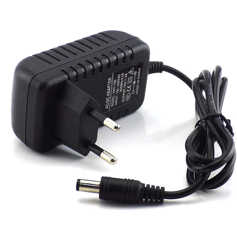 12V 2A 2000mA US EU Plug 5 мм x 2 1 100 240V преобразователь переменного тока в постоянный