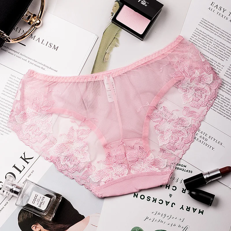 Трусики женские хлопковые с вышивкой и бантом заниженной талией | Женская одежда