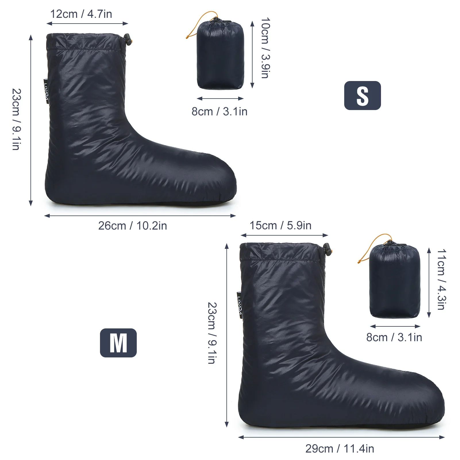 Lixada/Зимние Пуховые носки теплые мягкие ветрозащитные спальные тапочки для