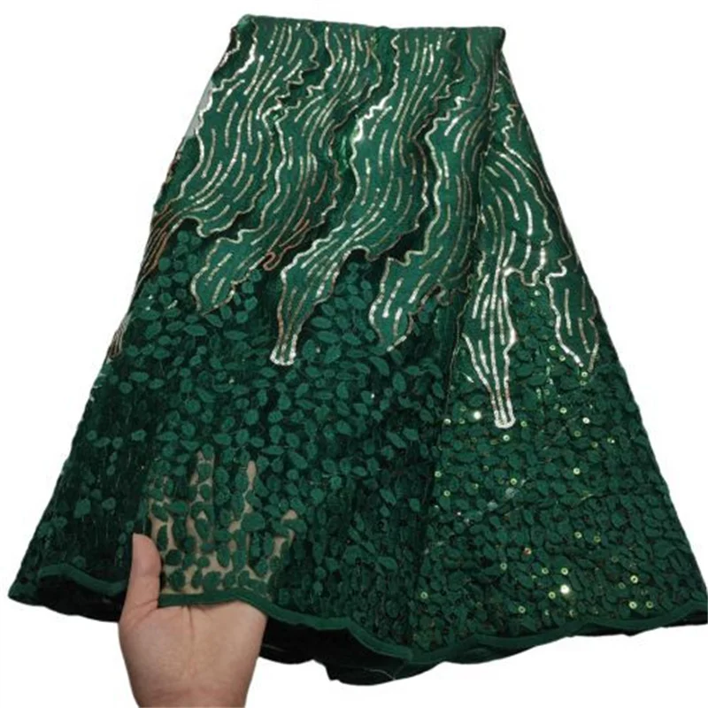 

Нигерийская африканская кружевная ткань с маленькими блестками 2022 зеленая Высококачественная кружевная ткань ФРАНЦУЗСКИЙ Тюль кружевная ...