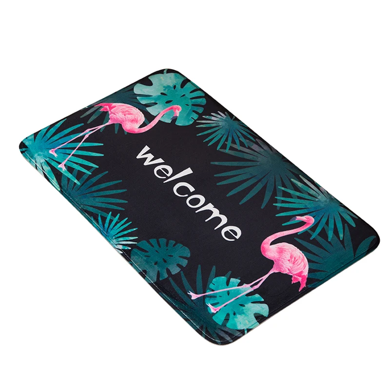 Дверной коврик коралловый бархатный для спальни ванной нескользящий кухонный Ins мультяшный принт