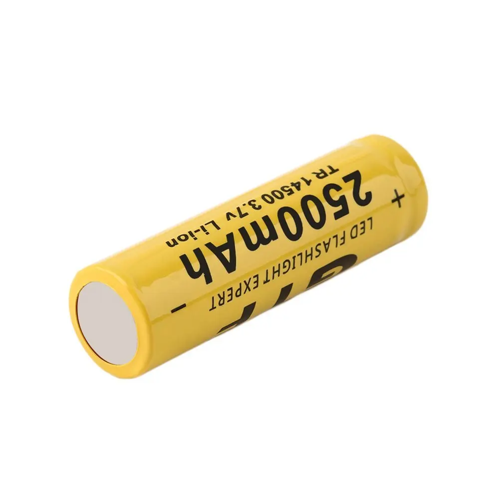 4 шт./компл. 14500 батарея 3 7 V 2500mAh перезаряжаемая liion для светодиодного фонарика