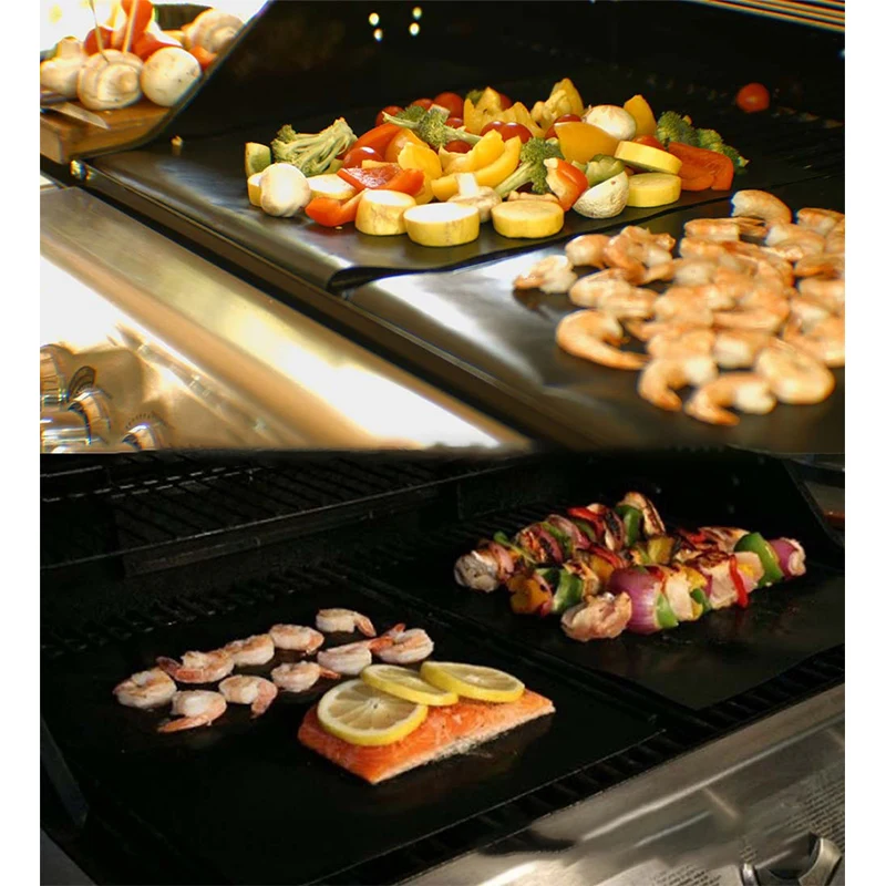 Антипригарный коврик для гриля барбекю выпечки многоразовые Тефлоновые Листы