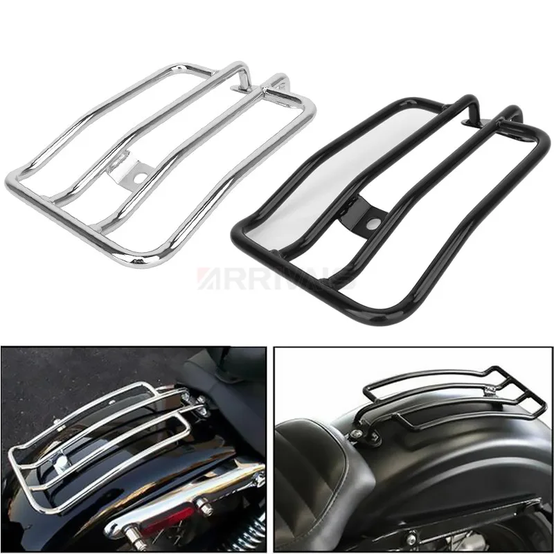 Motorcycle Chrome Black Rear Fender Luggage Rack Support Shelf Solo Seat For Harley XL Sportsters Iron 48 883 XL1200 2004-2019