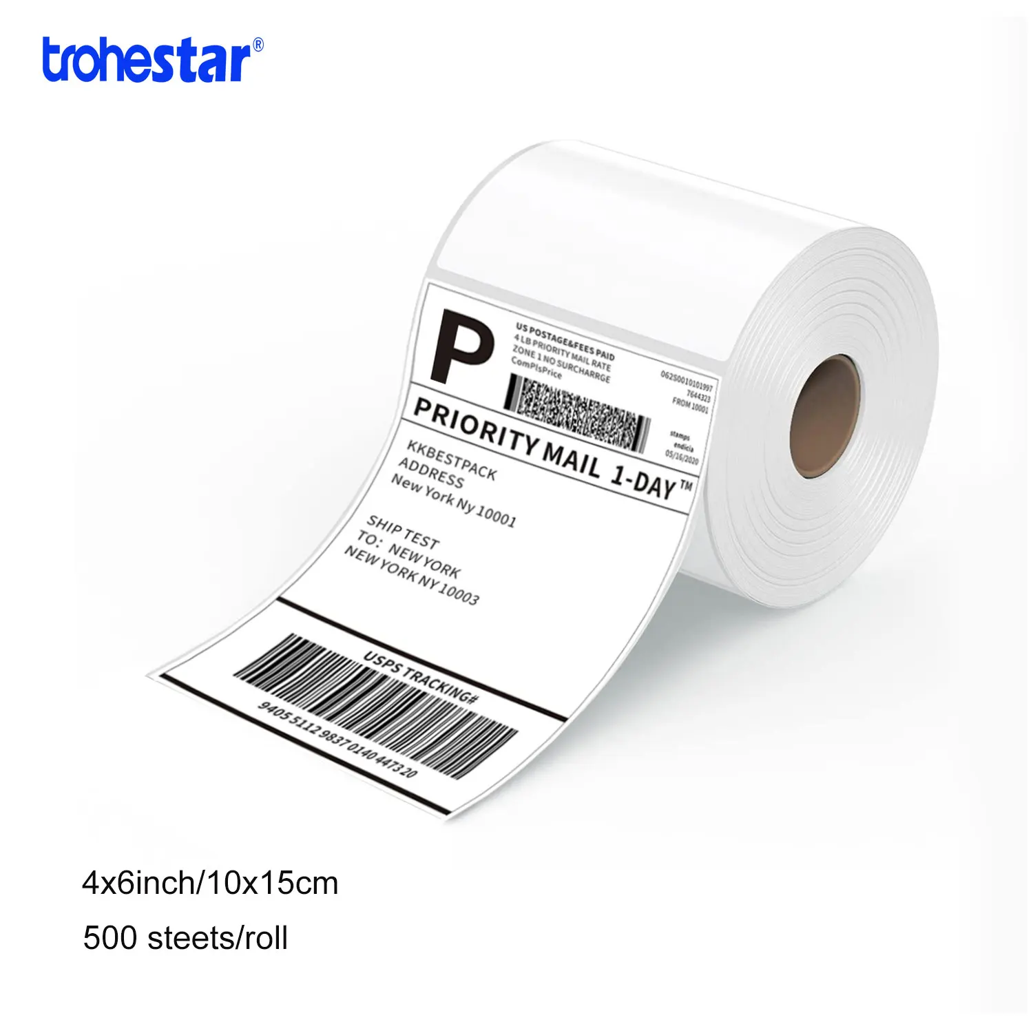 Термопринтер 4x6 '' совместим с принтером термальных этикеток (500 этикеток) 10*15