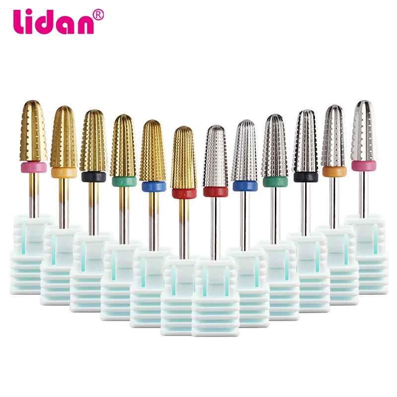 

New Nail Tungsten Steel Grinding Head Manicure Nail Drill Bit Straight Grain Two-way Polishing Exfoliating Nail Art Device Tool