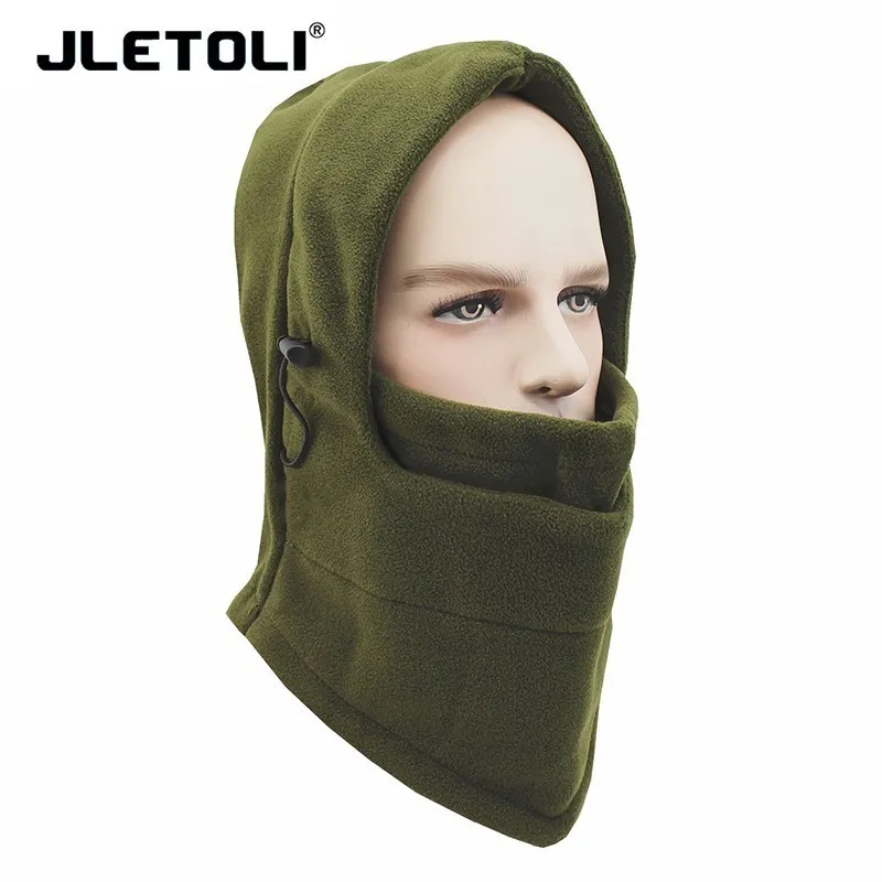 JLETOLI Открытый Осень Зима ветрозащитный флис теплый Facemask лыжный головной убор с капюшоном шапка Велоспорт езда обучение маска