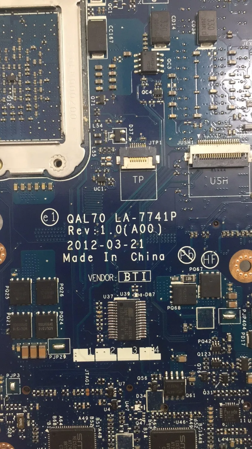 Шели для Dell E6330 материнская плата ноутбука с I5-3320M ЦП QAL70 LA-7741P 0J4JVG 100%