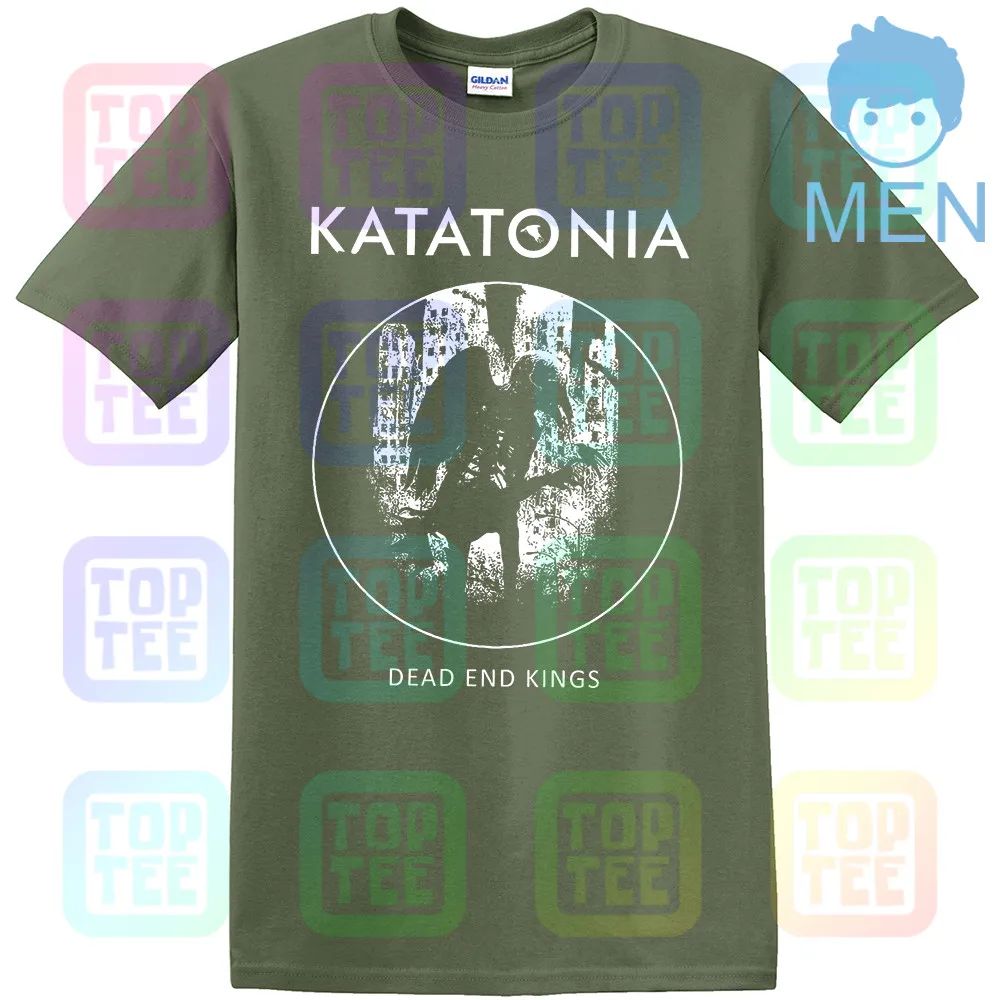 MEN-ARMY GREEN Кататония-тупые короли-прогрессивный рок,-Opeth, T_ рубашка-Размеры: от S до 7xl-показать название оригинала - Цвет: MEN-ARMY GREEN