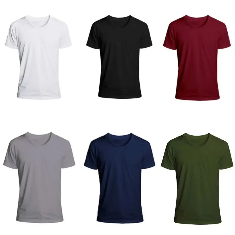 Мужская летняя футболка с коротким рукавом однотонная повседневная спортивная