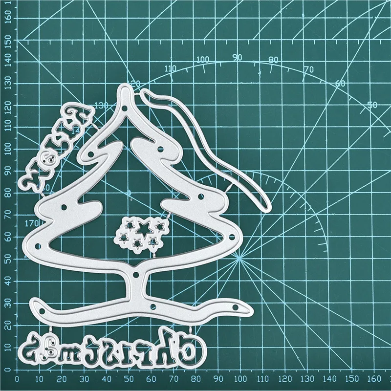 Naifumodo слова штампы Рождественская елка металла резки Новый 2019 для изготовления