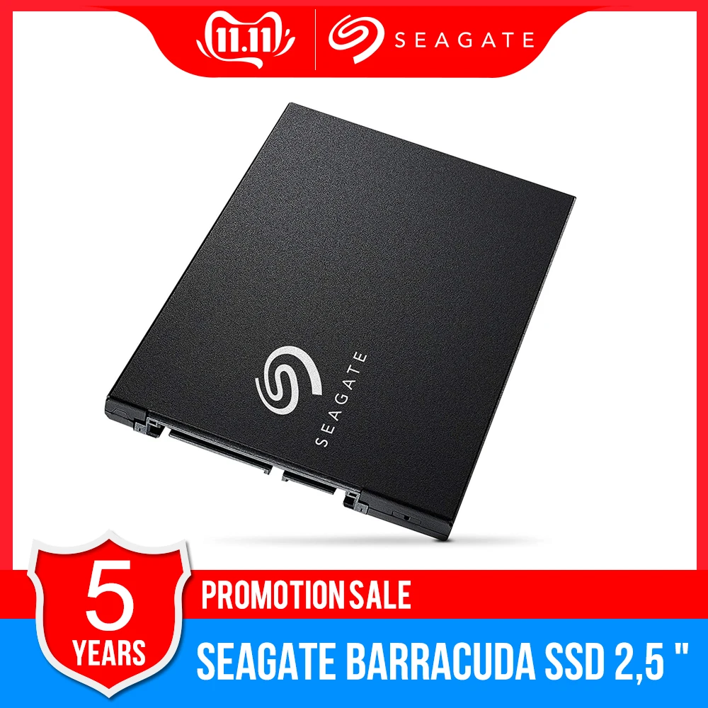 Seagate Barracuda SSD 2," SATA III 6 ГБ/сек. 500 GB/1 ТБ/2 ТБ Внутренний твердотельный накопитель 5 лет гарантии для портативных ПК