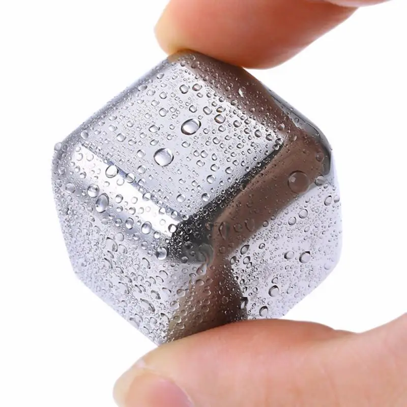 

Stainless Steel Ice Blocks Reusable Chilling Stones For Whiskey Wine Keep Your Drink Cold Longer Kitchen Bar Utensils