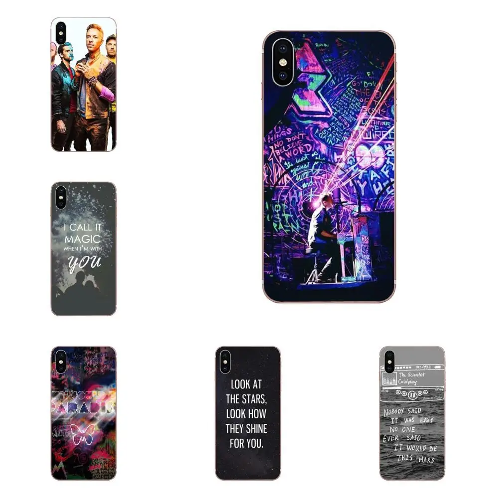 TPU узоры для samsung Galaxy Note 5 8 9 S3 S4 S5 S6 S7 S8 S9 S10 5G mini Edge Plus Lite Coldplay Rock Band Quote Chris