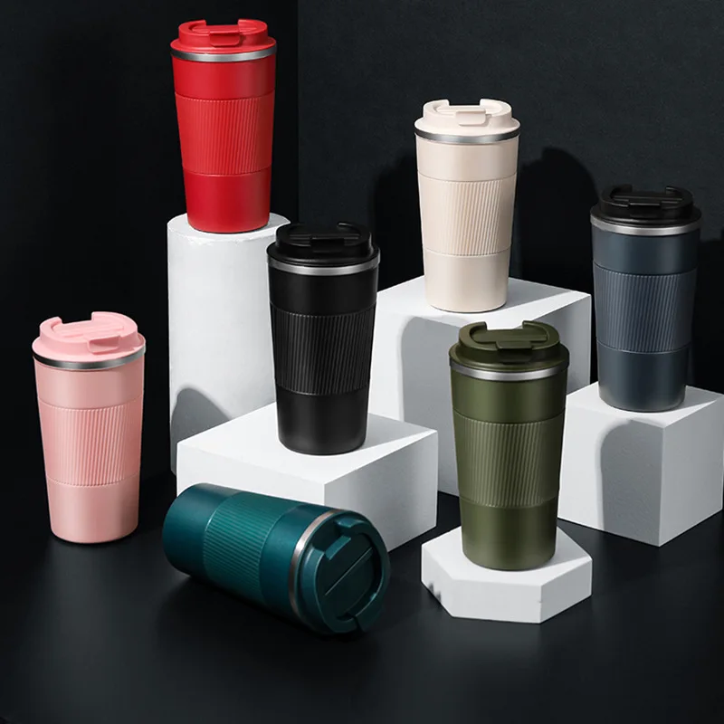 

Mug Coffee Cup with Cover Stainless Steel Silicone Coffee Insulated Water Cup Portable Outdoor Hot Water Coffee Cup Office Gifts
