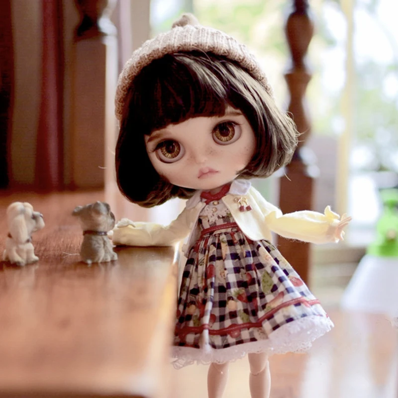Bjd sd10 blythe Одежда клубничное платье комплект с узорами для одежды Наборы