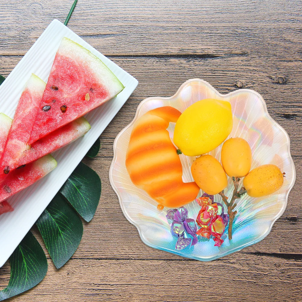 

1pc Novel Shell Shape Storage Plate Jewelry Storage Plate Household Snack Plate
