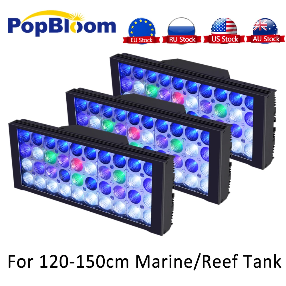PopBloom 48 &quot~ 60&quot Аквариум Светодиодный светильник ing лампа для аквариума