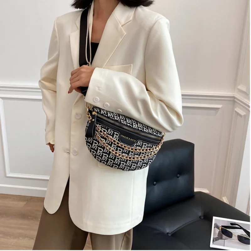 

YOUSE Brand Winter 2020 New Vintage Printed Bag Women Fashion Chest Bags Wide Shoulder Strap Crossbody Bags Designer Fanny Pack