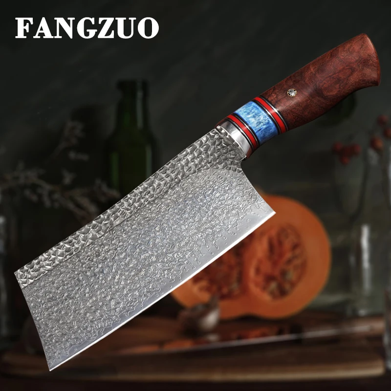 FANGZUO 7 5 &quotVG10 Дамасская сталь Китайский Кливер Полный Тан овощной нож шеф-повара