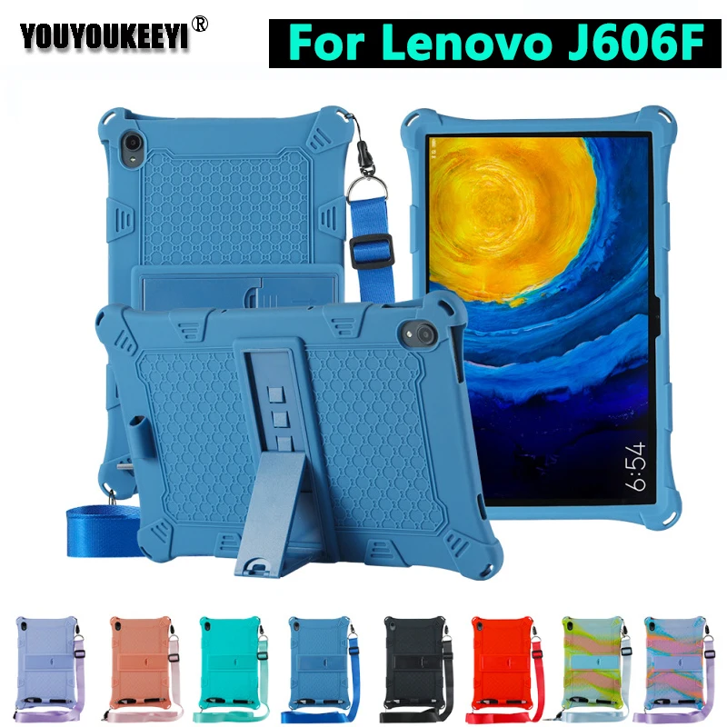 

Kids Safe Shockproof Silicone Cover For Lenovo J606F 11inch Tablet With Detachable Kickstand And Shoulder StraP For Lenovo P11