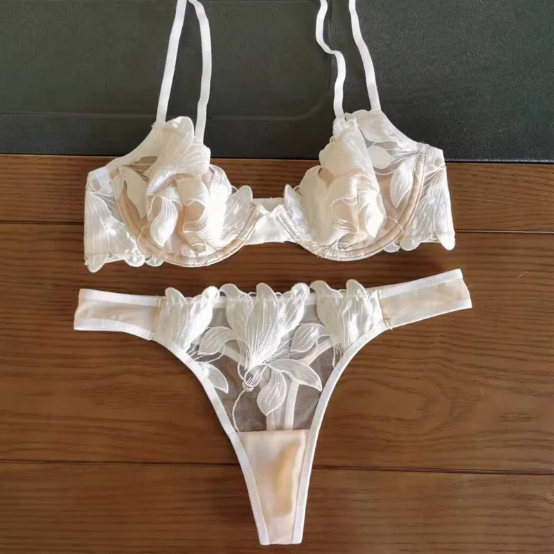 

YSANSCA сексуальное нижнее белье с цветочным кружевом прозрачное дышащее женское нижнее белье комплект с бюстгальтером для женщин Размеры S-XL ...