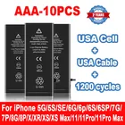 Аккумулятор для Apple iPhone 6 S, 7, 8, 6 Plus, X, SE 5S, 5, 5C, XR, XS, 11 Pro MAX, 10 шт.