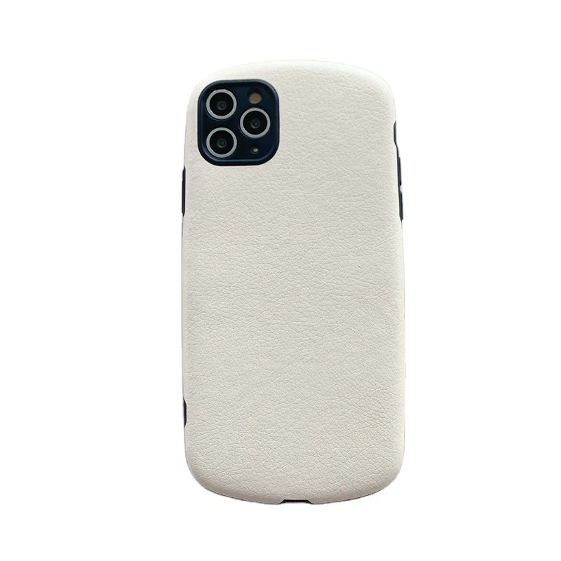 

Pure color lambskin curved phone case suitable for iPhone11 12Pro Max mini X XR XS XSMax 8 7PluS anti-fall protective back cover