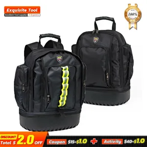Профессиональная Холщовая Сумка для инструментов из ткани Оксфорд, органайзер для хранения, гаечных ключей, рюкзак для ремонта, набор инструментов, ремень, чехол